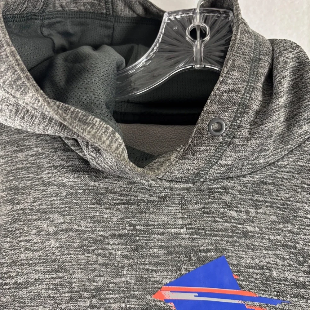Adidas, Hoodie, Climawarm, Dark Gray, Logo Blue and Red, Retro, Size Men's S